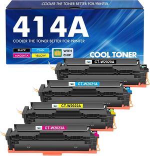 414A Toner Cartridges 4 Pack MFP M479fdw Compatible Replacment for HP 414A 414X for HP Color Laserjet Pro MFP M479fdw M479fdn M479dw M454dw M454dn M479dn Printer Ink (Black Cyan Yellow Magenta)