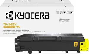 KYOCERA TK-5417Y Yellow Genuine Toner Cartridge, Works TASKalfa MA4500ci / PA4500ci Laser Printers (1T02Z7AUS0)