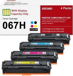 Compatible Canon 067H 067 Toner Cartridge Set Replacement for Canon 067H Compatible for Color ImageClass MF656Cdw LBP632Cdw MF654Cdw MF653Cdw LBP633Cdw Printer (4 Pack)