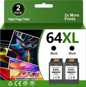 64XL Black Ink Cartridge for HP Ink 64 XL 64XL Black Ink Cartridge for HP Printers Envy Photo 6220 6230 6252 6255 7120 7155 7158 7855 7858