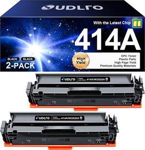 414A Black Toner Cartridges Replacement for HP 414A 414X Black Toner Cartridges Compatible with HP Color Laserjet Pro MFP M479fdw M454dw M454dn M455dn M479fdn Printer (2 Black W2020A with Chip)