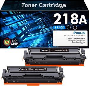 218A Black Toner Cartridges - Replacement for HP 218A Black 218X Works with Color Laser Pro 3201dw 3301cdw 3301fdw 3301sdw, Pro 3201, MFP 3301 Series | W2180A W2180X | NO CHIP | 2 Pack
