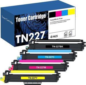 TN227 High Yield Toner Cartridge 4-Pack Compatible for Brother TN-227 TN 227 TN-227BK/C/M/Y Replacement for HL-L3210CW HL-L3290CDW HL-L3270CDW MFC-L3710CW MFC-L3770CDW MFC-L3750CDW Printer