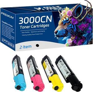 3000CN Toner Cartridges Replacement Compatible for Dell 3100cn 3010cn 3000cn Printers, High Yield 5000 Pages, Bright Lifelike Colors (2-Pack Black)