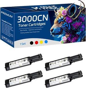 3000CN Toner Cartridges Replacement Compatible for Dell 3100cn 3010cn 3000cn Printers, High Yield 5000 Pages, Bright Lifelike Colors (4-Pack BK/C/M/Y)