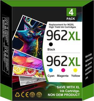 962XL 962 XL Ink Cartridges Combo Pack Replacement for HP 962 962 XL Ink Cartridges for HP OfficeJet Pro 9010 9012 9015 9018 9019 9020 9025 Printer (Black Cyan Magenta Yellow)