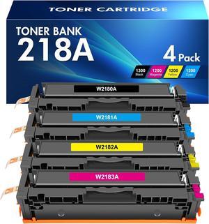 218A 218X Toner Cartridges 4 Pack 3301dw Compatible Replacement for HP 218A 218X Color Laserjet Pro MFP 3301fdw 3301cdw 3201dw 3301sdw Printer High Yield Ink Set (Black Cyan Yellow Magenta)