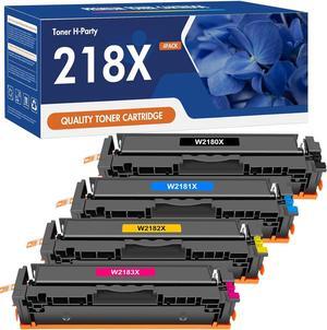 218X 218A 3201dw Toner Cartridges 4 Pack 3301fdw Compatible Replacement for HP 218X 218A Color Pro MFP 3301cdw 3301fdw 3201dw 3301sdw Printer W2180X High Yield Ink Set (Black Cyan Yellow Magenta)