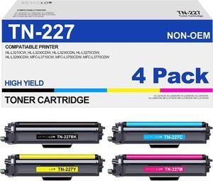 TN227 TN223 High Yield Toner Cartridge Compatible for Brother TN-227 TN 223 for MFC-L3750CDW MFC-L3770CDW HL-L3290CDW HL-L3210CW HL-L3230CDW Printer (4 Pack)