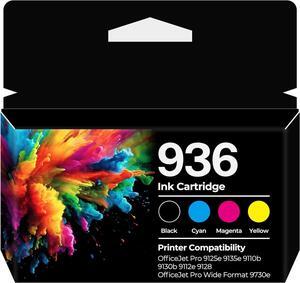 936 Ink Cartridges OfficeJet Pro 9125e 9135e 9730e ink for HP 936 Ink Cartridges Combo Pack Replacement for OfficeJet Pro 9125e 9135e 9110b 9730e 9130b 9128e 9122e 9125 9135 9730 e 9110 9130 b Printer