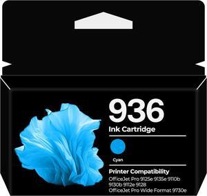 936 Cyan Ink Cartridge OfficeJet Pro 9125e 9135e 9110b Ink for HP 936 Ink Cartridge Cyan Replacement for OfficeJet Pro 9125e 9135e 9730e 9110b 9130b 9128e 9122e 9125 9135 9730 e 9110 9130 b Printer
