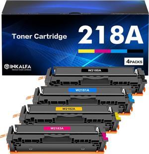 218A Toner Cartridges 4 Pack: 218X 3201dw 3301fdw Compatible Replacement for HP 218A 218X Color Pro MFP 3301fdw 3301cdw 3301sdw Pro 3201dw Series Printer High Yield W2180A W2180X Ink Set (B/C/Y/M)