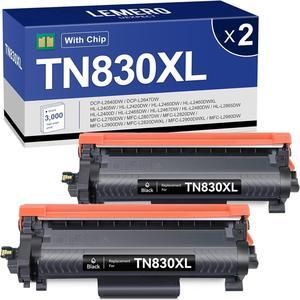 TN830XL Toner for Brother Printer Compatible Replacement for TN830XL TN830 TN 830XL TN-830XL Toner for HL-L2460DW DCP-L2640DW HL-L2405W MFC-L2820DW HL-L2400D HL-L2480DW MFC-L2820DWXL (Black, 2 Pack )