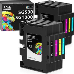 Sublimation Ink Cartridge for Print Manager Upgrade Compatible with Sawgrass Virtuoso SG500 SG1000 Printers (BK/C/M/Y, 8 Pack)