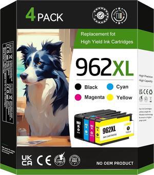 962XL Ink Cartridges Compatible for HP 962xl Ink Cartridges Combo Pack Compatible with HP Officejet Pro 9015 9010 9018 9020 9025 9012 Printer (Black Cyan Magenta Yellow)