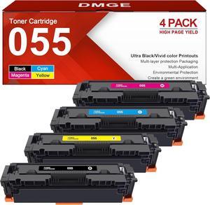 055 Toner Cartridge Set - MF743Cdw MF741Cdw Toner Compatible for Canon 055 055H Toner Cartridge Set Work with Canon MF745Cdw MF746Cdw LBP664Cdw Printer with Chip - Black Cyan Magenta Yellow, 4 Pack
