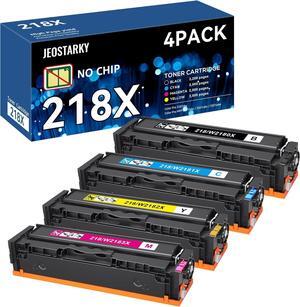 218X 218A Toner Cartridges 4 Pack Compatible for HP 218X Replacement for Color Laserjet Pro MFP 3301fdw Pro 3201dw MFP 3301cdw MFP 3301sdw Printer W2180X W2180A (No Chip)