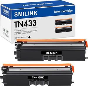 TN433BK TN433 Black Toner Cartridge Compatible Replacement for Brother TN433 TN 433 TN431 Black for Brother MFC-L8900Cdw MFC L8900cdw HL-L8360Cdw HL-L8360Cdw HL-L8260Cdw Printer Ink (2 Pack)