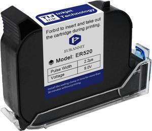 Original Black Ink Cartridge ER520, 42ml Quick Dry Solvent Ink Replacement for 0.5inch/12.7mm Handheld Inkjet Printer E11 / E15 / E19 / E98