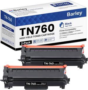 TN-760 TN760 High Yield Black Toner Cartridge Compatible TN 760 Toner Cartridge Replacement for Brother TN760 TN-760 DCP-L2550DW MFC-L2750DW MFC-L2710DW Toner Printer (2-Pack).