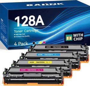 128A Compatible Toner Cartridge Replacement for HP 128A Toner Cartridges 4 Pack CE320A CE321A CE322A CE323A Compatible for HP Laserjet Pro CM1415fn CM1415fnw CP1525n CP1525nw Printer (4-Pack)