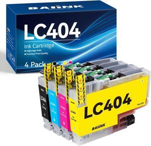 LC404 Ink Cartridges Replacement for Brother Ink Cartridges LC404 LC-404 LC404XL Compatible with Brother MFC-J1205W MFC-J1215W MFC-J1205W XL Printer (4 Pack, Black Cyan Magenta Yellow)
