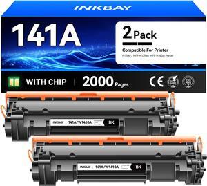 141A Toner Cartridge Black 2-Pack with Chip Compatible for HP 141A W1410A Replacement for HP LaserJet MFP M139we M140w M140we M110w M110we M139w M110 MFP M139 MFP M140 Series Printer Ink High Capacity