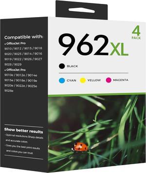 962XL Ink Cartridges Combo Pack: Replacement for HP 962 XL officejet pro 9015e 9010 9018e 9025e 9020 9028e 9025 9012 9013 9015 9016 9018 9028 9010e 9020e 9022e Printers