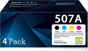 507A Toner Cartridge 4 Pack Replacement for HP 507A CE400A for Pro 500 Color MFP M570dn Enterprise 500 Color M575c M575dn M575f M551dn M551n M551xh Printer (Black Cyan Magenta Yellow)