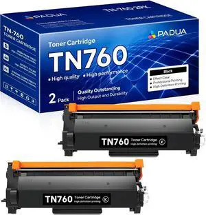 Ennovor TN-760 TN760 High Yield Black Toner Cartridge Compatible Replacement for Brother TN 760 DCP-L2550DW HL-L2350DW HL-L2370DW HL-L2390DW HL-L2395DW MFC-L2710DW MFC-L2750DW Printer(2 Pack)