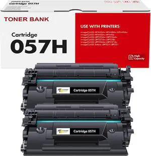 057H Black High Yield Toner Cartridge 2-Pack Compatible Replacement for Canon 057H 057 CRG-057H MF445dw MF455dw Toner Cartridge for ImageCLASS MF445dw MF448dw LBP226dw LBP227dw MF449dw MF445 Printer