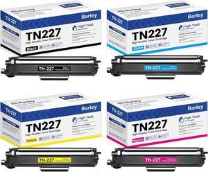TN-227BK/C/M/Y TN227 High Yield Toner Cartridge 4 Pack Compatible TN227BK TN227C TN227M TN227Y Replacement for Brother TN227 TN-227 MFC-L3770CDW MFC-L3710CW MFC-L3750CDW Printer.