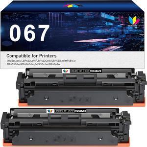 067 Black Toner Cartridge - Compatible for Canon 067 MF656cdw Toner cartridges for imageCLASS MF656Cdw MF654Cdw MF653Cdw LBP633Cdw LBP632Cdw Printers Ink(2 Black)