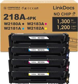 218A Toner Cartridges 4 Pack Replacements for HP 218A 218X Toner Cartridges Set, W2180A W2181A W2182A W2183A for HP Color Laserjet Pro MFP 3301FDW 3301SDW 3301CDW 3201DW