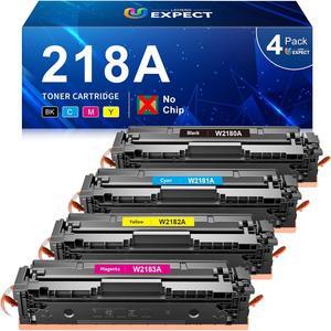 218A Toner Cartridges 4 Pack Compatible Replacement for HP 218A 218X Toner Cartridges for Color Laserjet Pro MFP 3301fdw 3301cdw 3201dw 3301sdw Printer W2180A W2180X High Yield (No Chip)BCMY,4 Pack