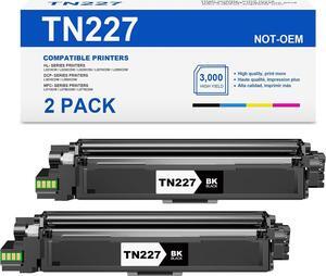 TN227BK TN-227BK Toner Cartridge Replacement for Brother TN-227 TN227 Black Toner High Yield TN223BK TN223 For Brother MFC-L3770CDW HL-L3270CDW HL-L3290CDW MFC-L3710CW HL-L3210CW HL-L3230CDW (2 Black)