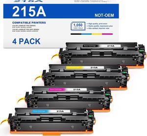 (with Chip) 215A Toner Cartridges 4 Pack Compatible for HP 215A 215X Toner Cartridges W2310A W2311A W2312A W2313A Use with Color Pro MFP M183fw M182nw M182n M155a M155nw Printer (BK/C/M/Y)