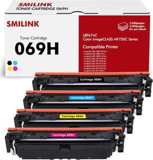069H Toner Cartridge Set 069 Compatible Replacement for Canon MF753Cdw Toner Cartridges 069H for Canon imageCLASS MF753Cdw MF751Cdw LBP674Cdw Printer Ink B/C/Y/M 4 Pack