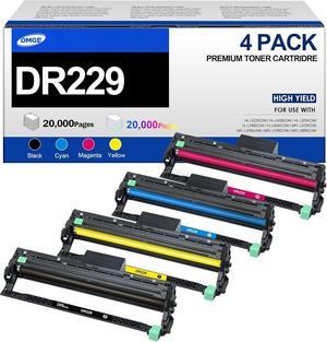 DR229CL Drum Unit Compatible Replacement for Brother DR229 TN229 TN229XL Work with HL-L3280CDW MFC-L3720CDW HL-L3300CDW HL-L3220CW Printers (4-Pack)
