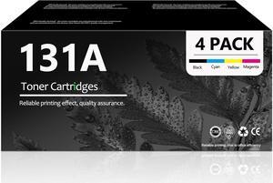 131A Toner Cartridges 4 Pack Replacement for HP 131A 131X CF210A CF210X Pro 200 Color M251nw M251n MFP M276nw M276n Printer Ink (Black Cyan Yellow Magenta)