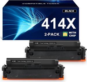414X W2020X 414A high yield black toner cartridge (with chip) Compatible Replacement for HP Laserjet Pro MFP M479fdw M479fdn M479dw M454dw M454dn Enterprise M455dn MFP M480f M479 M454 Printer (2-Pack)
