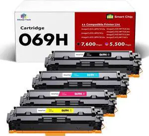 Ennovor 069H/069 High Yield Toner Cartridge Set Replacement for Canon 069/069H with Canon imageCLASS MF753Cdw MF751Cdw LBP674Cdw Printers |4-Pack,High Capacity, Long-Lasting Performance