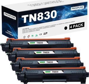 Compatible TN830 Toner Cartridge for Brother TN830 TN-830 TN830XL Toner Cartridge for Brother Printer HL-L2460DW DCP-L2640DW HL-L2480DW HL-L2400D HL-L2405W MFC-L2820DW, 4 Black
