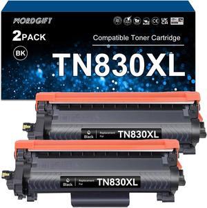 TN830XL Toner Cartridge (with Chip) Replacement for Brother TN830XL TN-830 Toner Use with DCP-L2640DW HL-L2405W HL-L2460DW HL-L2400D HL-L2480DW MFC-L2820DW (2 Black)