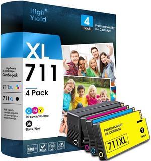 ESTON 711 711XL Ink Cartridges Cartridge Combo Pack Replacement for 711 XL Ink Cartridges Work with DesignJet T530 T525 T520 T130 T125 T120 T100 Printer (4 Packs)