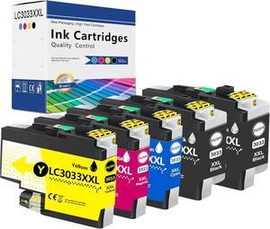 LC3033 BK/C/M/Y Ink Cartridge High Yield(LC3033BK, LC3033C, LC3033M, LC3033Y, 5-Pack) - Compatible for Brother LC3033XXL Ink Cartridges Replacement for Brother MFC-J995DW MFC-J815DW MFC-J805DW Printer