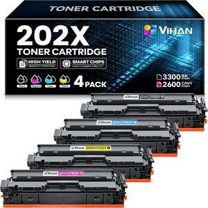 202X Toner Cartridges High Yield 4 Pack Replacement for HP 202X CF500X Toner Cartridges Compatible with MFP M281fdw M281cdw M281fdn M254dw M254dn Printer Ink (Black Cyan Yellow Magenta)