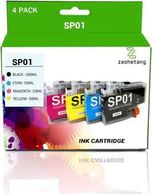 SP01 Sublimation Ink Cartridge Remanufactured SP01XLBK SP01CS SP01MS SP01YS Ink Cartridge Compatible with Brother SP01 Printer (BCMY)