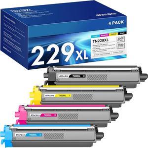 TN229XL TN229 MFC-L3780CDW MFC-L3720CDW Toner Cartridges: Compatible for Brother HL-L3280CDW HL-L3220CDW TN-229XL TN 229XL 229 TN-229XLBK/C/M/Y HL-L3300CDW HL-L3295CDW Printer 4 Pack High Yield