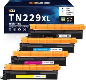 XJI Compatible High Yield Toner Cartridges Replacement for Brother TN229XL TN 229XL 229 229XXL TN229 XL TN229XXL Ink 4 Pack, for HL L3220CDW L3280CDW L3300CDW MFC L3720CDW L3780CDW Printer (with Chip)